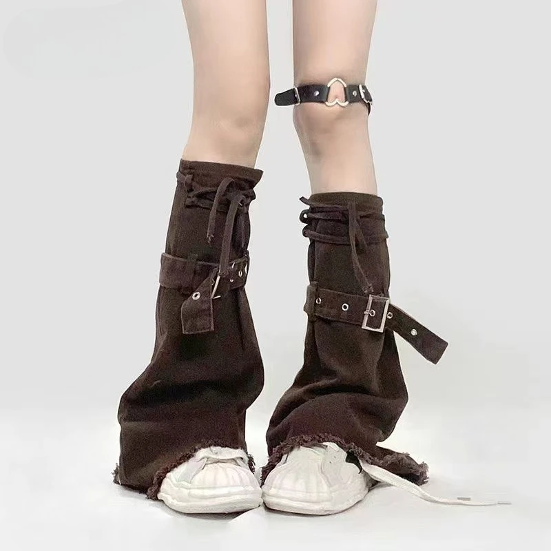 

Y2k Vintage Bandage Socks Over Knee Leg Warmers Harajuku Kawaii Girl Lace Bow Winter Gothic Subculture Chic Foot Cover