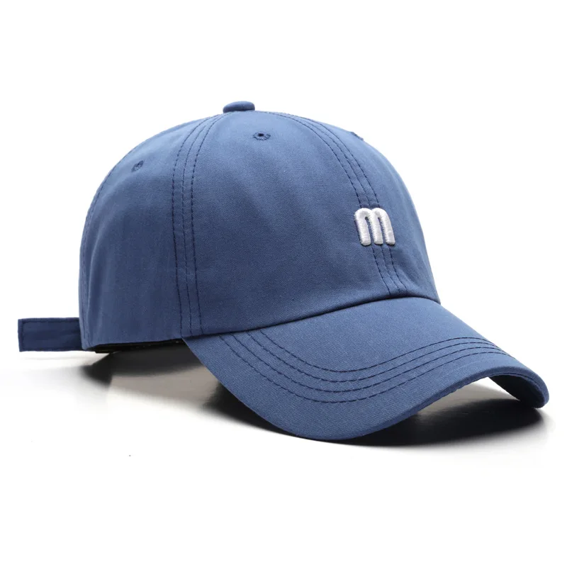 Embroidered M Baseball Cap For Women Men New Spring Summer Cotton Solid Sunhat Sports Snapback Caps Fashion Hip Hop Fishing Hat