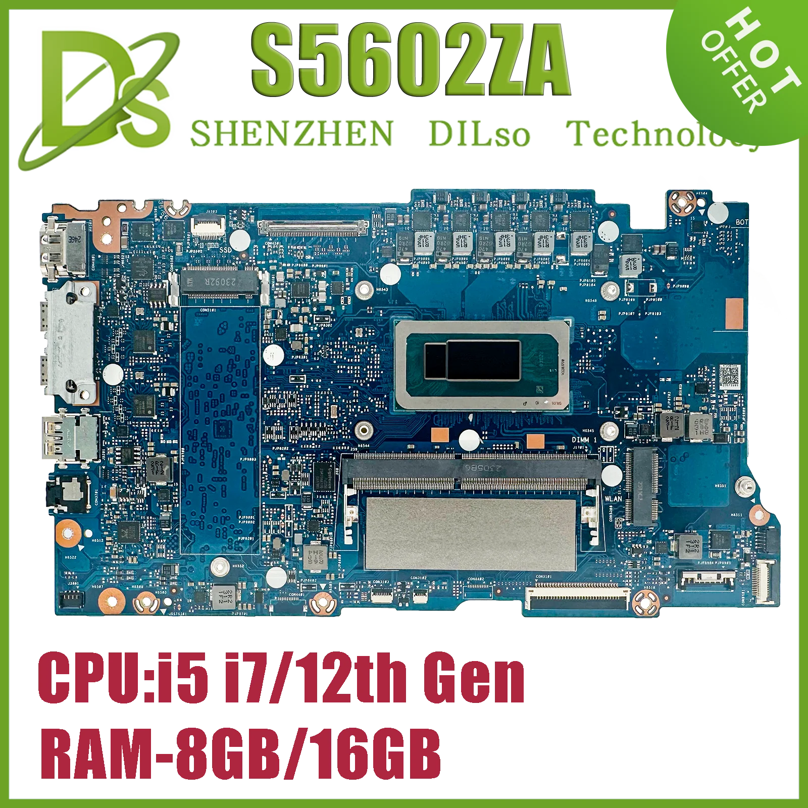 

S5602ZA Mainboard For ASUS K3502ZA S3502ZA K3402ZA S3402ZA K5602ZA S5402ZA K3504ZA S3504ZA K3604ZA S3604ZA Laptop Motherboard