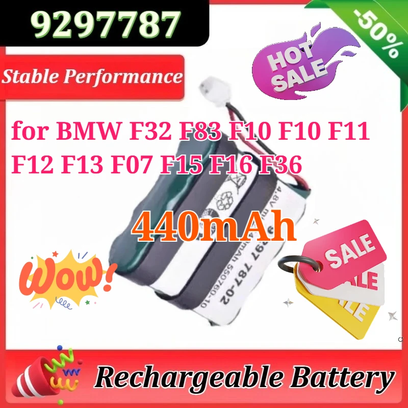 

440mAh 9297787-02 Emergency Battery for BMW F32 F83 F10 F10 F11 F12 F13 F07 F15 F16 F36 Replaces Automotive Emergency Battery