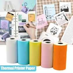 Mini impresora de 57Mm, papel térmico a Color para etiquetas, papel adhesivo, papel fotográfico HD para Peripage Poooli, impresión instantánea, rollo Pos de cámara para niños