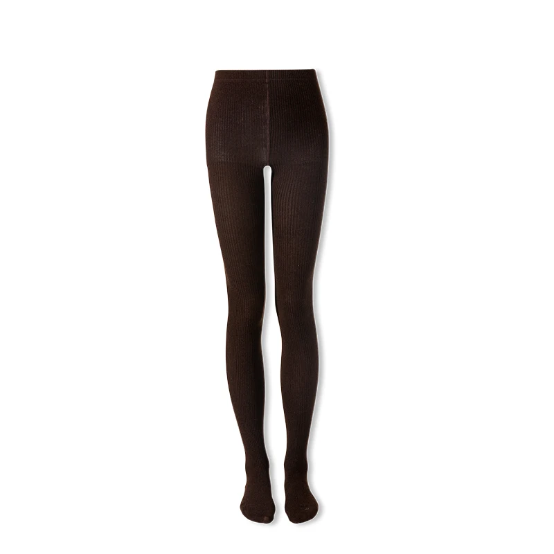 Rekbare wollen kasjmier panty's geribbelde kousen ondoorzichtig dames 68s worsted blend fijn garen panty's winter zacht thermisch gebreide panty's