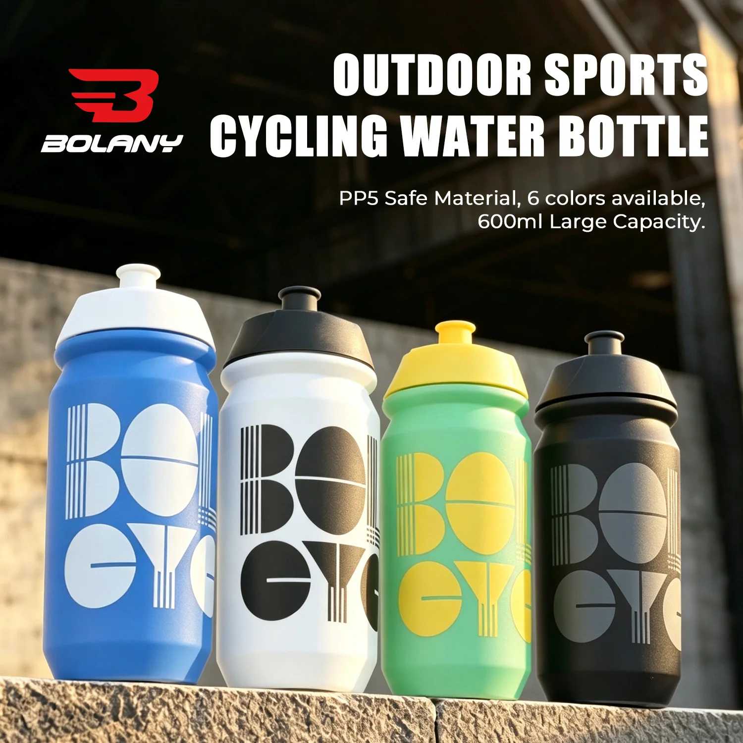 AliExpress BOLANY 600ML Cycling Water Bottle PP5 Sports Bike Bottle Lightweight MTB Road Bike Bottle for Cycling Travel Outdoor Sports