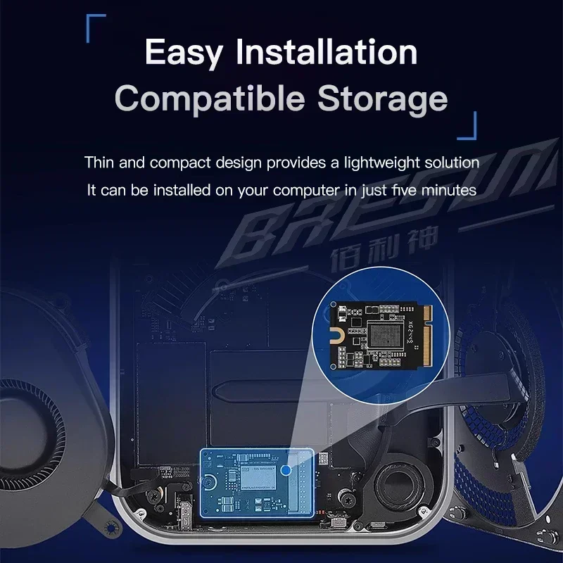 1 تيرا بايت 2 تيرا بايت MAC MINI-SSD ينطبق على طراز MAC Mini M4 توسيع مكون SSD سعة القرص الصلب، استبدال مباشر بدون لحام