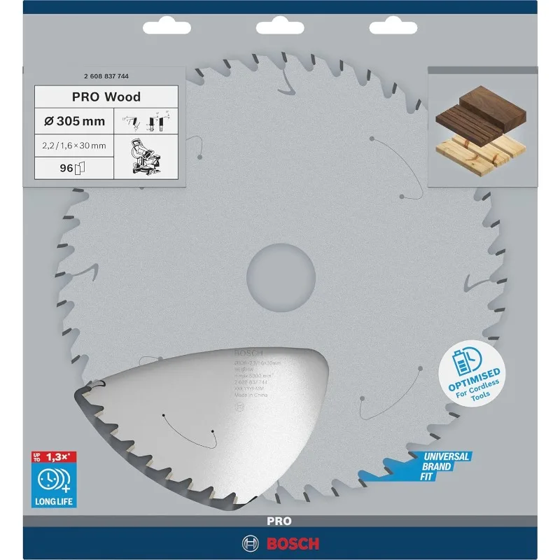BOSCH 2608837744 PRO شفرة منشار دائري القياسية للخشب 305x30x2.2 مللي متر 96 الأسنان منشار دائري ملحقات أدوات السلطة