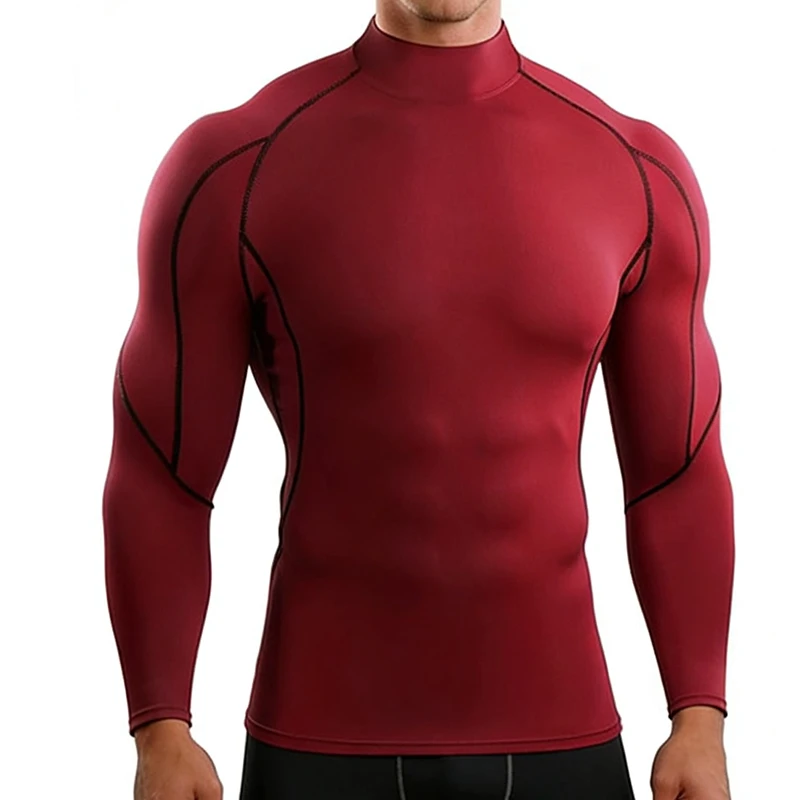 Men Running T shirt Quick Dry Bodybuilding Sport Shirt Long Sleeve Shirts Compression Top Fitness Tight Rashgard Gym T-Shirt Men image 6