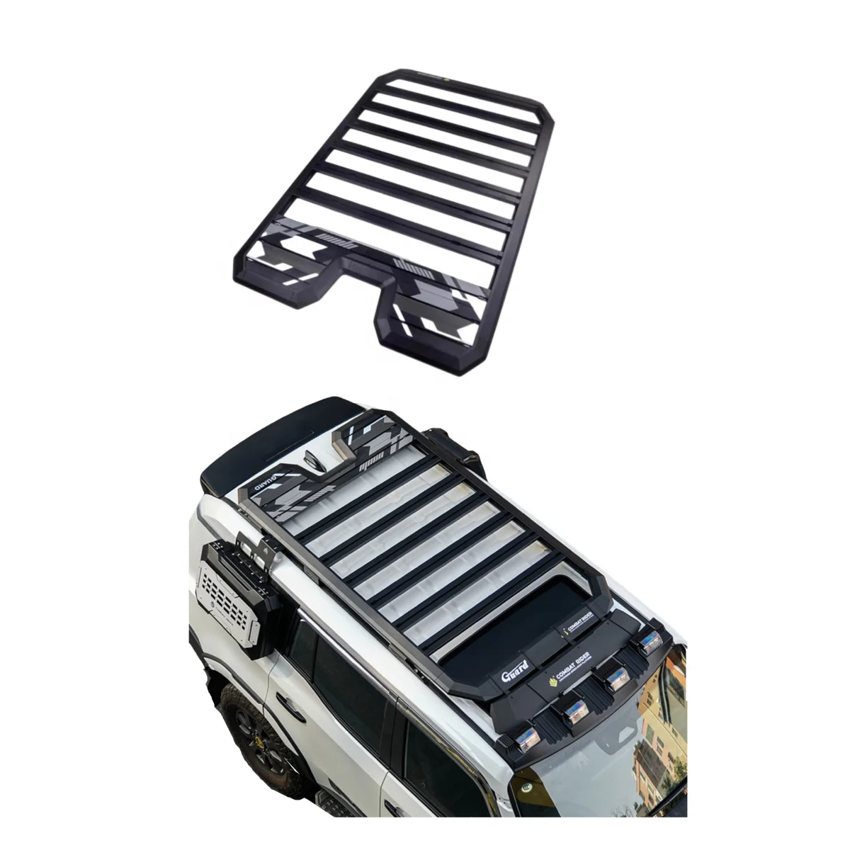 

Car Upgrade Accessories Luggage Carrier Platform Aluminum Luggage Rack Roof Rack for Prado 150 250 Roof Racks Accessories