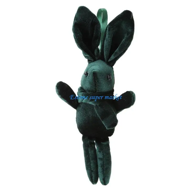 090B Rabbit Plush Doll Couple Presents Ornament Luck Doll Animal Design Backpack Decorative Doll Embellishment