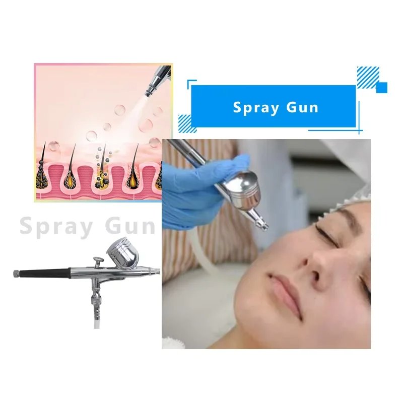 Dropshipping limpieza Facial Jet Peel tratamiento del acné agua oxígeno Spray oxígeno cuidado de la piel rejuvenecimiento de la piel máquina de pistola pulverizadora