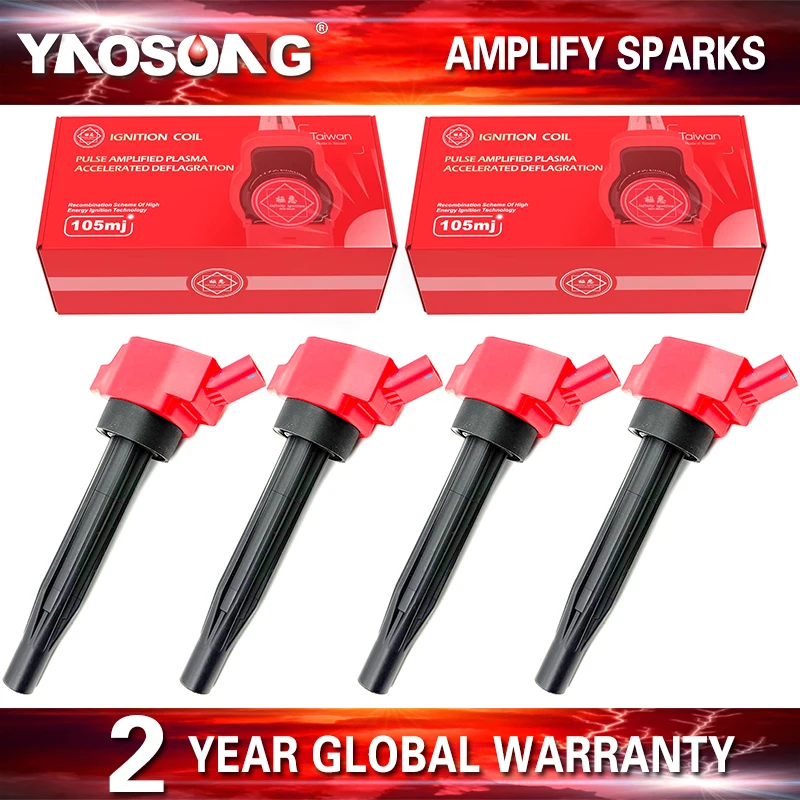 4PCS Ignition Coil 27301-2M417 273012M417 for HYUNDAI Kona Santa i20 Tucson Kona Santa KIA Sorento Sportage 1.6T