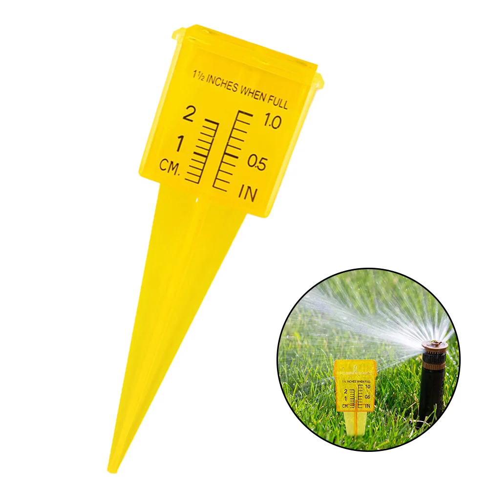 Yellow Plastic Outdoor Garden Lawn Rain Gauge Accurate Rainfall Measurement Tool For Patio Yard Watering Decor 5 Or 10 Pieces
