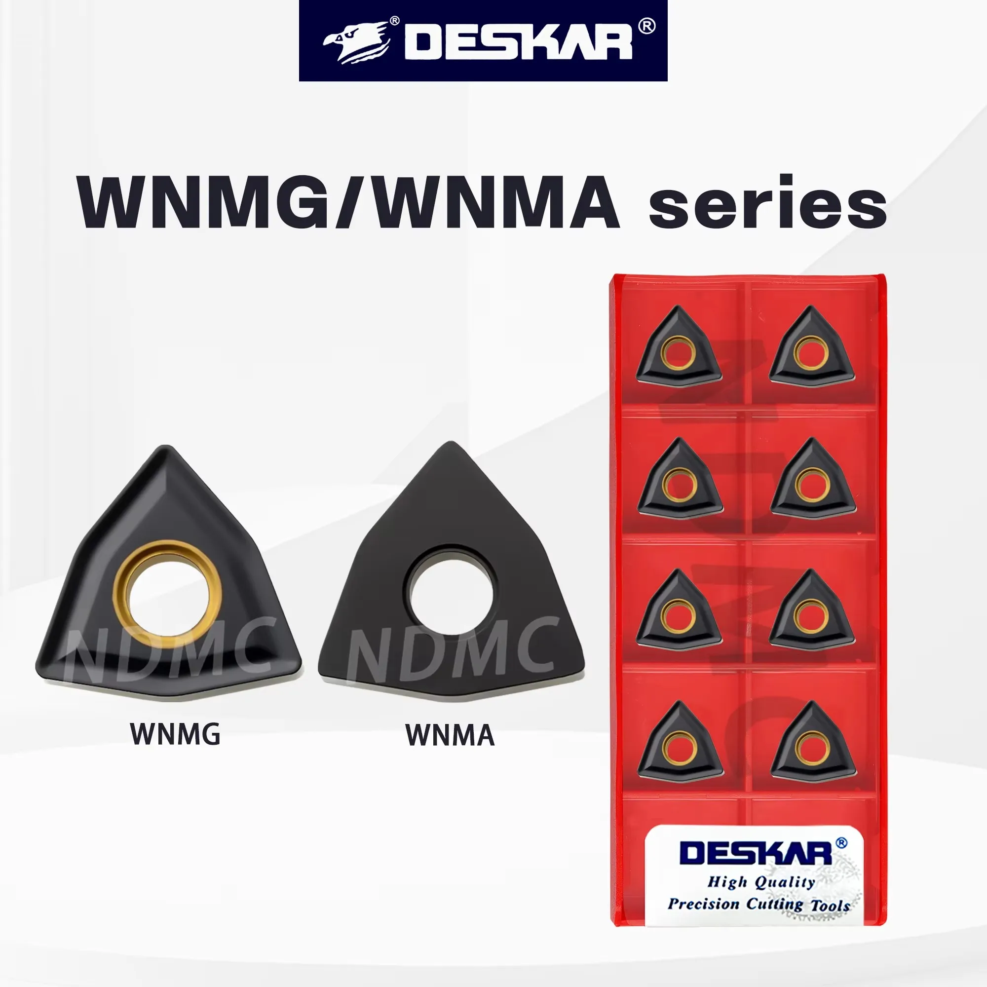 

DESKAR Peach Shaped Numerical Control Lathe Outer Circular Cutting Insert WNMG080404/08/12 WNMA080404/08/12 LF3018 For Cast Iron