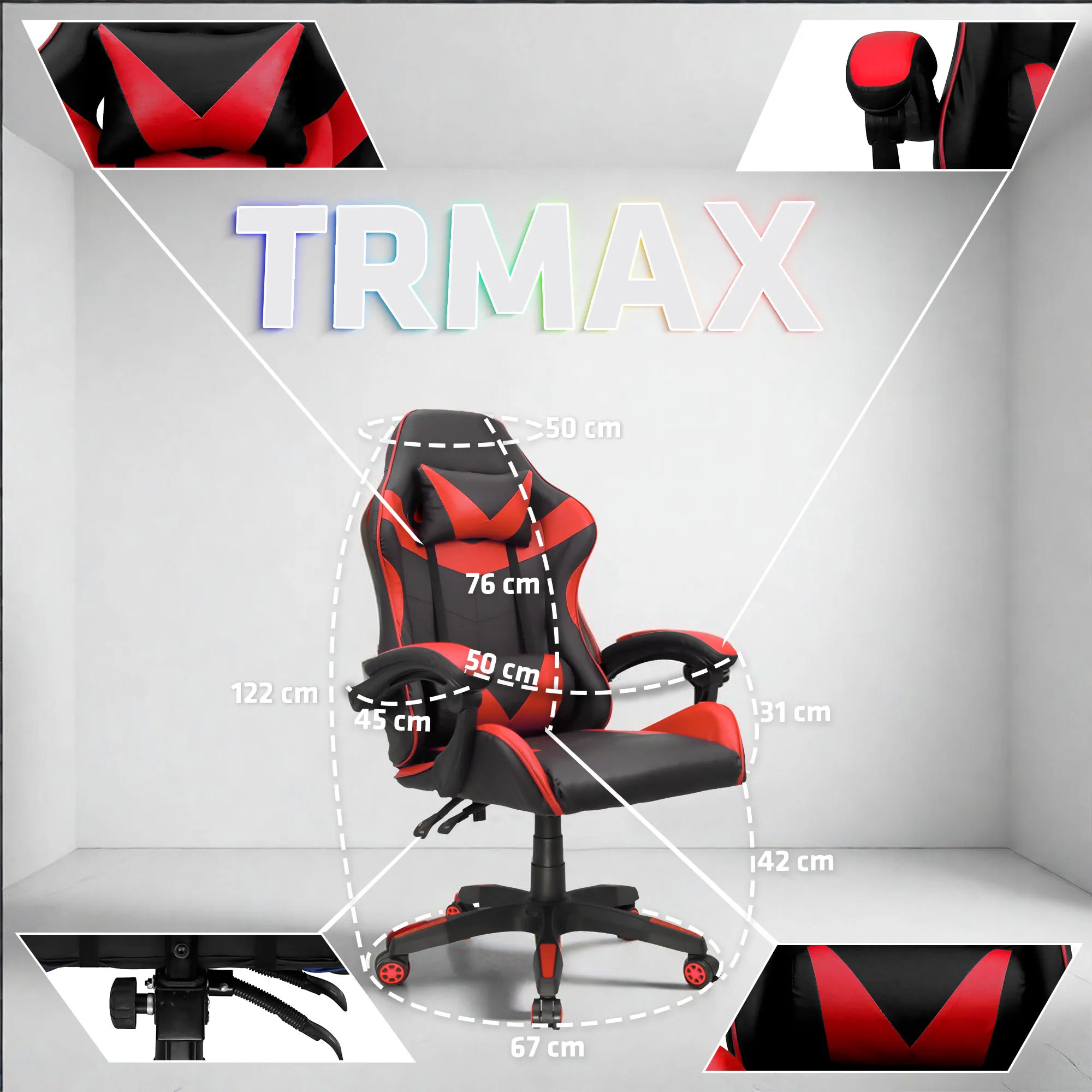 TR Swivel Leather Gamer Chair-MAX