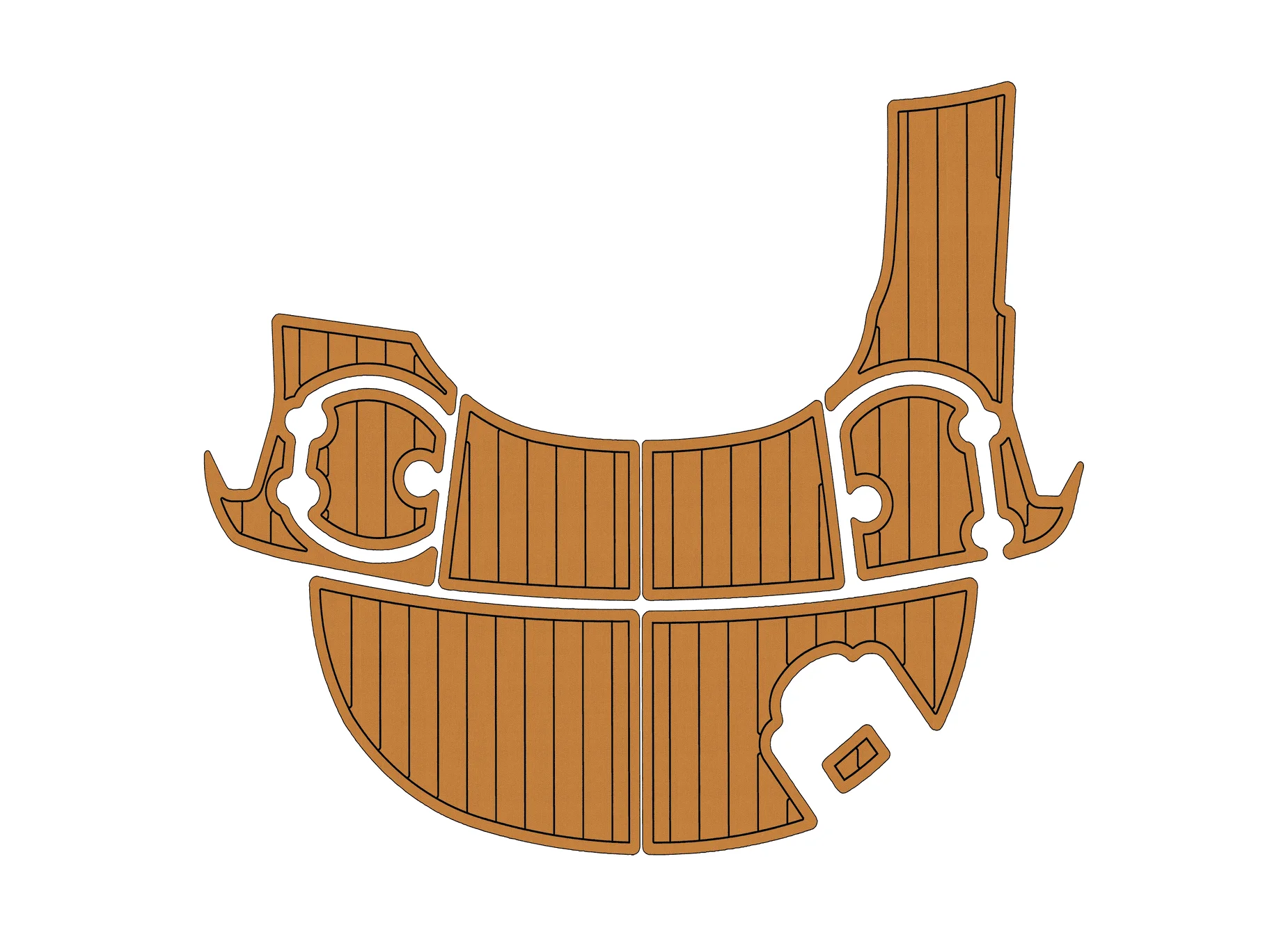 

Anti-Skid EVA Faux Teak Self-Adhesive 6mm Boat Decking Pad for 2011-2018 Monterey 204 FS SP Yacht Cockpit Durable Marine Floor