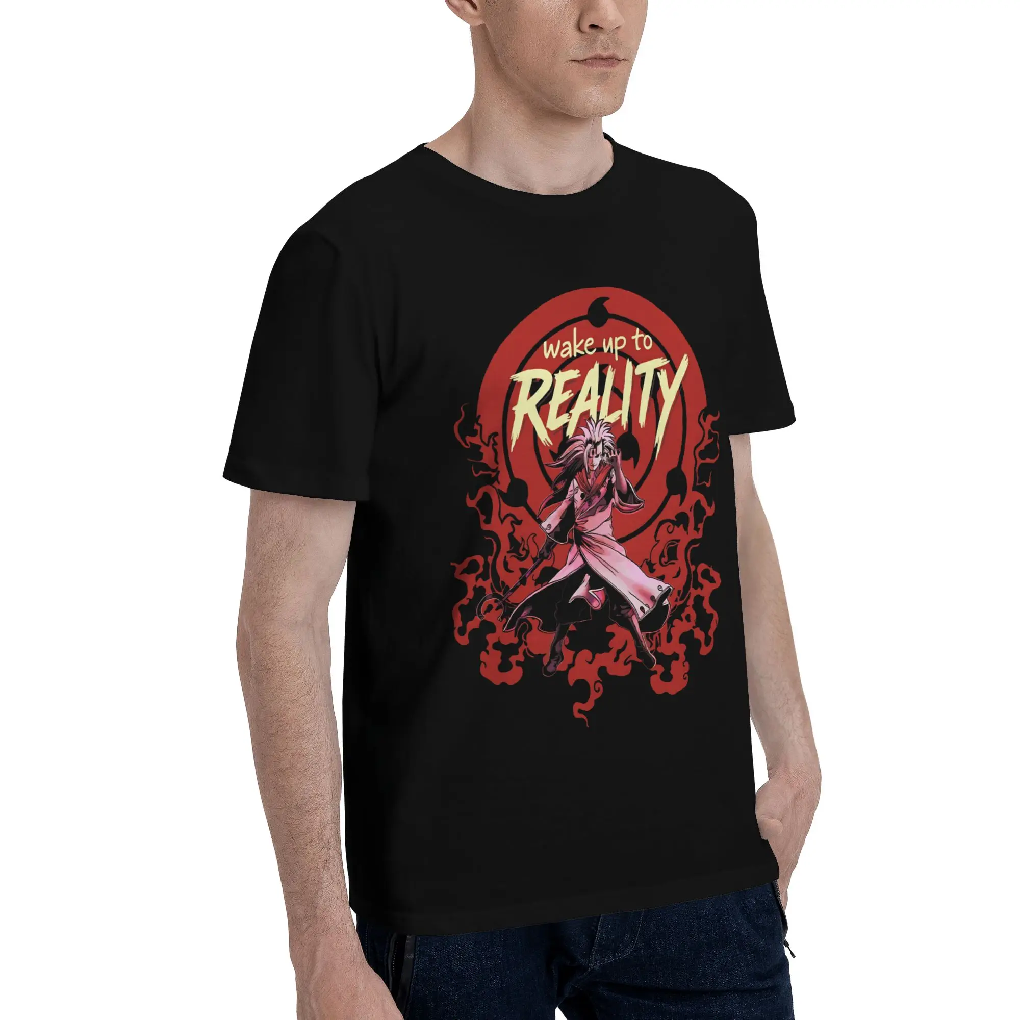 Madara Uchiha Wake Up To Reality Infinite Tsukuyomi  Funny Graphic 100% Cotton T-Shirt Bandai NARUTO Tops Tees For Men