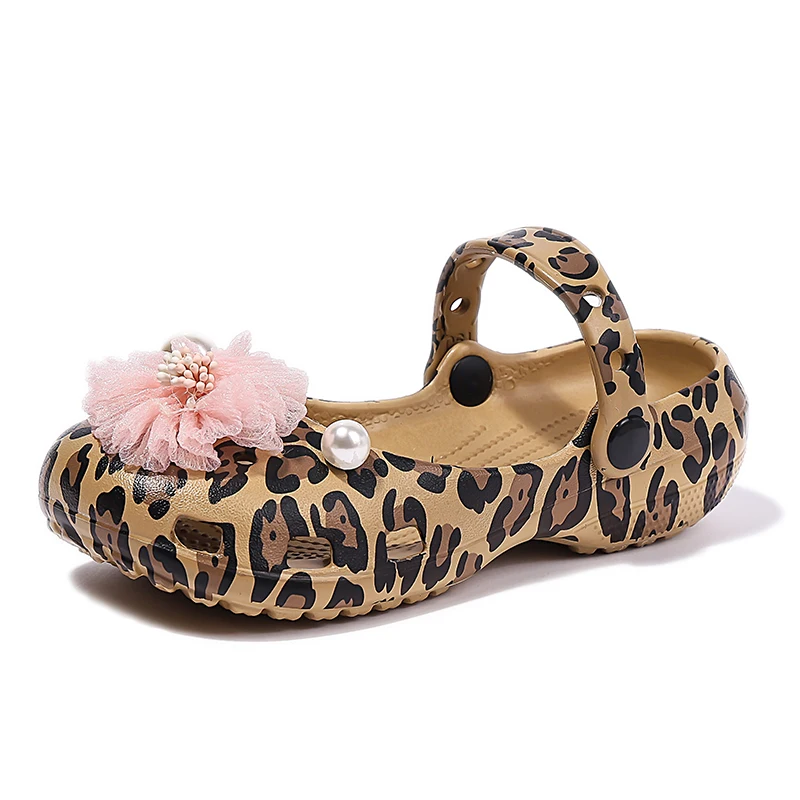 2026 Summer Kids Casual Shoes Sweet Hollow Outdoor Sandal Slippers for Girls Soft Non-Slip Sole Children Daily Leisure Footwear