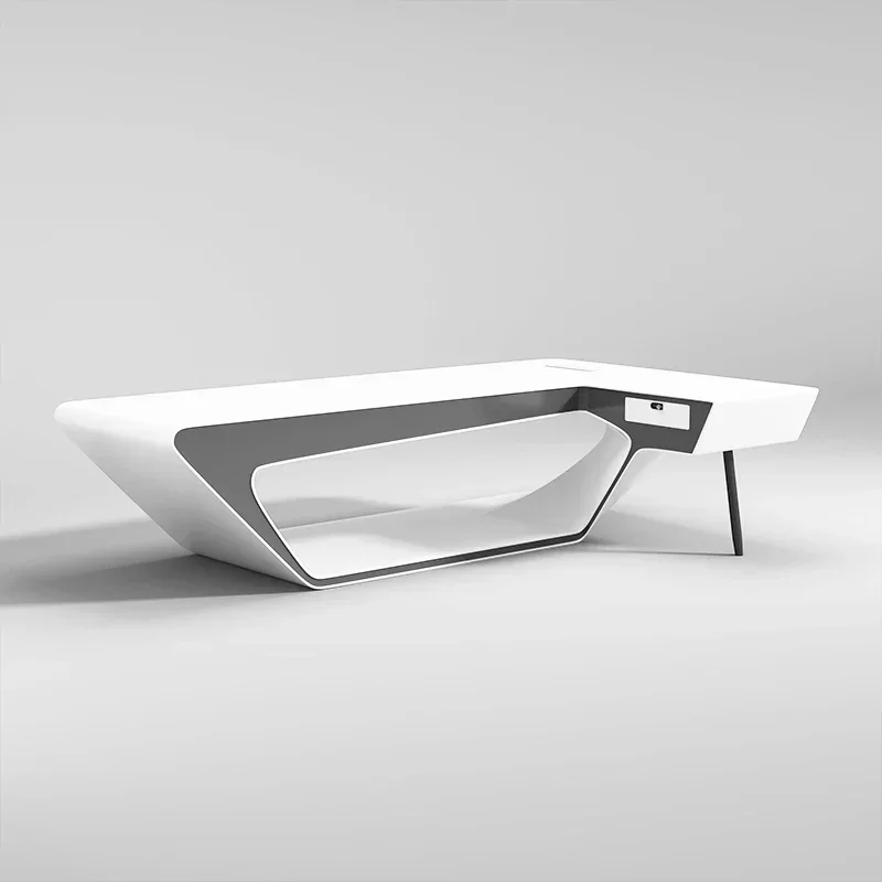 دراسة الألعاب مكتب الكمبيوتر مكتب منظم الاستقبال مكتب أبيض محطة العمل كمبيوتر محمول Escritorios De Ordenador أثاث الشمال