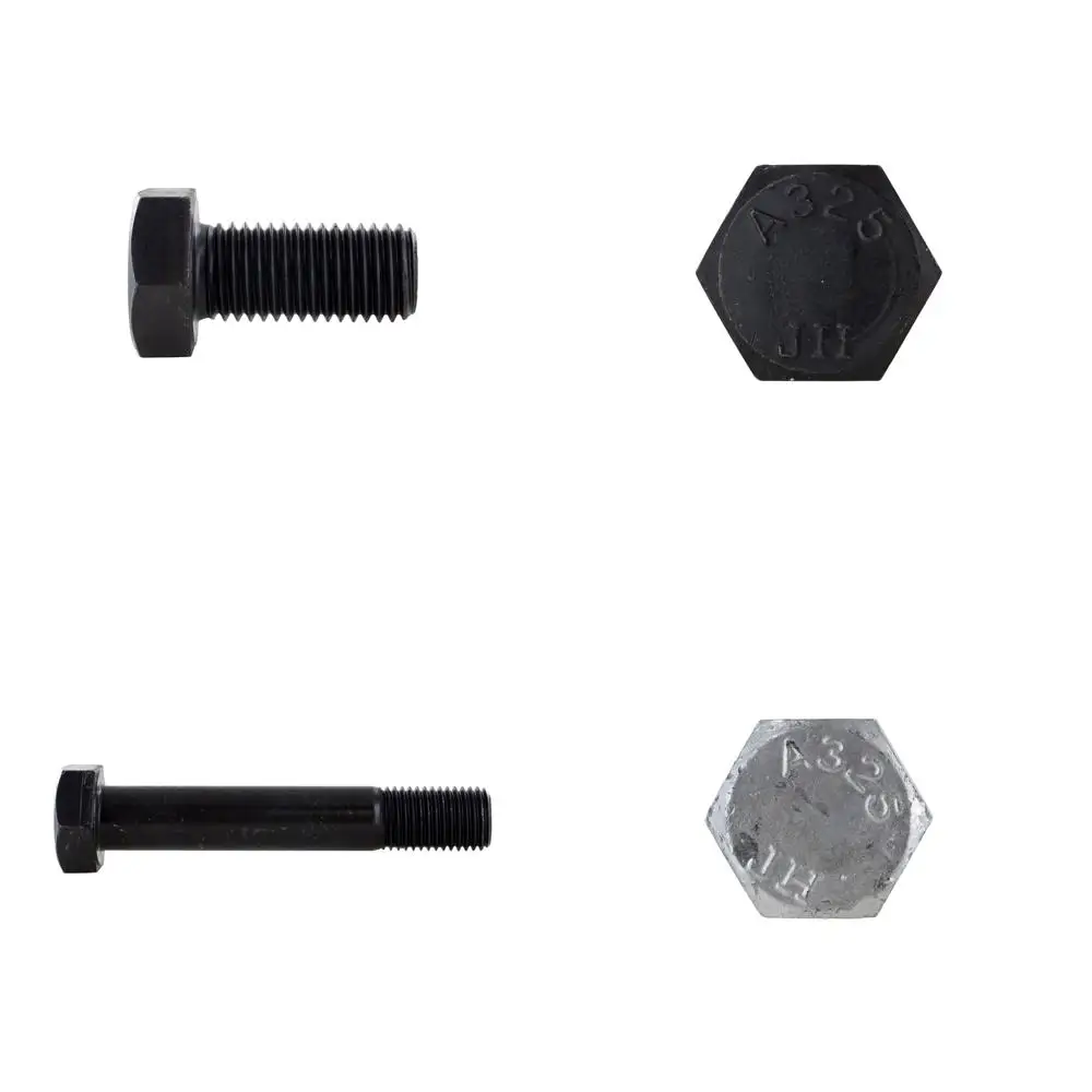 

Fully Threaded Heavy Hex Structural Bolts 10-Pack, 1-1/8 to 7 x 2-1/2, Plain Finish, A325 Type 1, Suitable for Heavy-Duty Applic