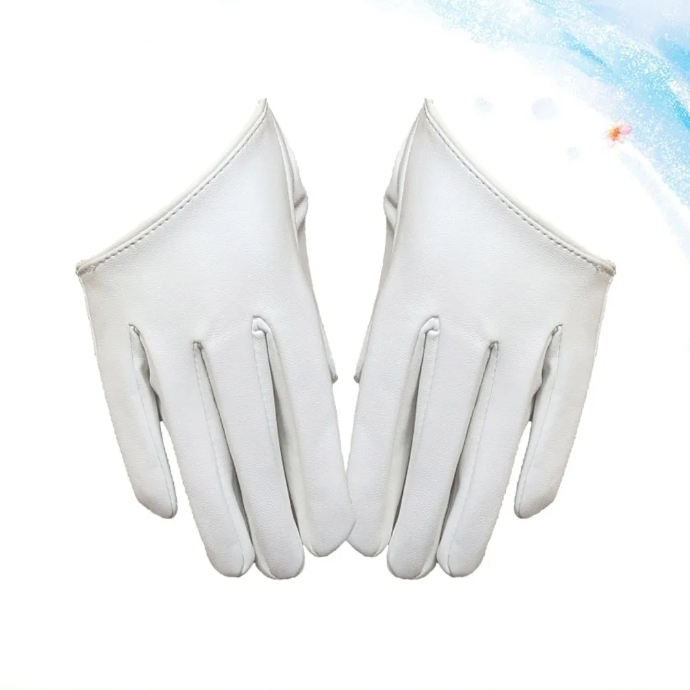 1 زوج قفازات الزفاف النساء بولي PU نصف النخيل قفازات الاصبع للولائم أداء الرقص أنيقة رسمية مساء حفلة أوبرا الكرة #3