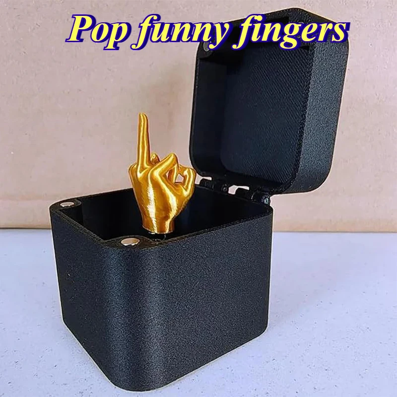 Funny Gifts Middle Finger Pop-up Prank Funny Decoration Creative Gift Office Decoration Put in Box Fun Surprise Gift Box Crafts