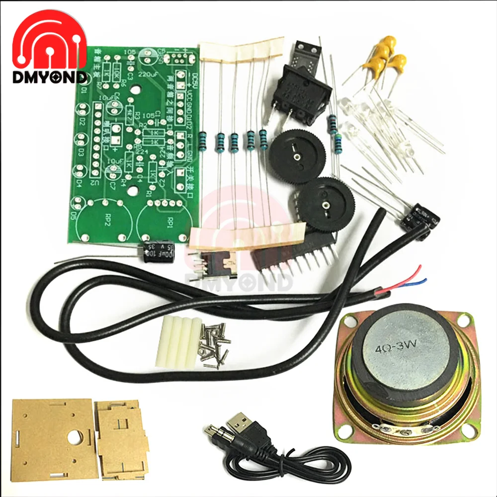 DIY Electronic Kit Mini Power Amplifier Speaker Production Assembly Electronics Soldering Project Kit Practice Speakers 3W