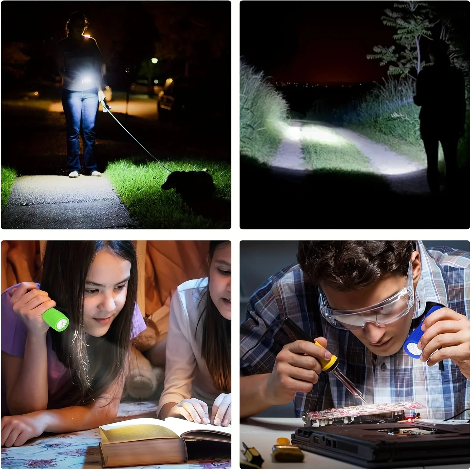 Mini Portable LED Handheld Flashlight Flash Light Battery Hunting Lamp Pocket Flashlights Camping Outdoor Emergency Torch