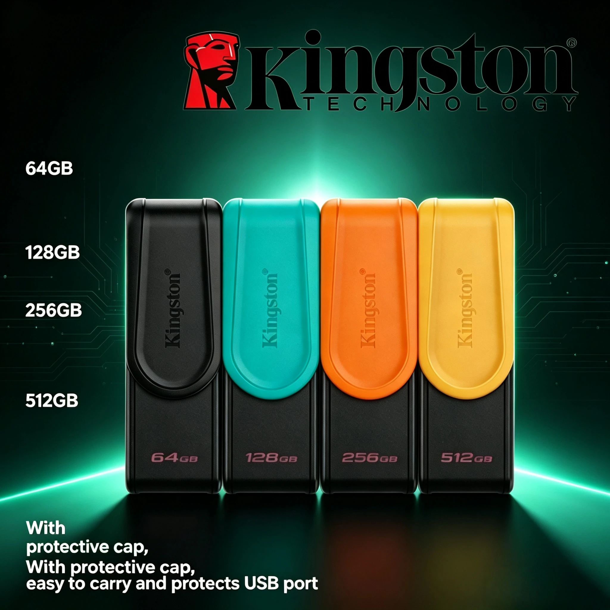 

High Speed Kingston USB 3.2Gen 1 Flash Drive 64GB 128GB 256GB Mini Pen Drive Memory Stick for PC Laptop Mac Computer Data Backup