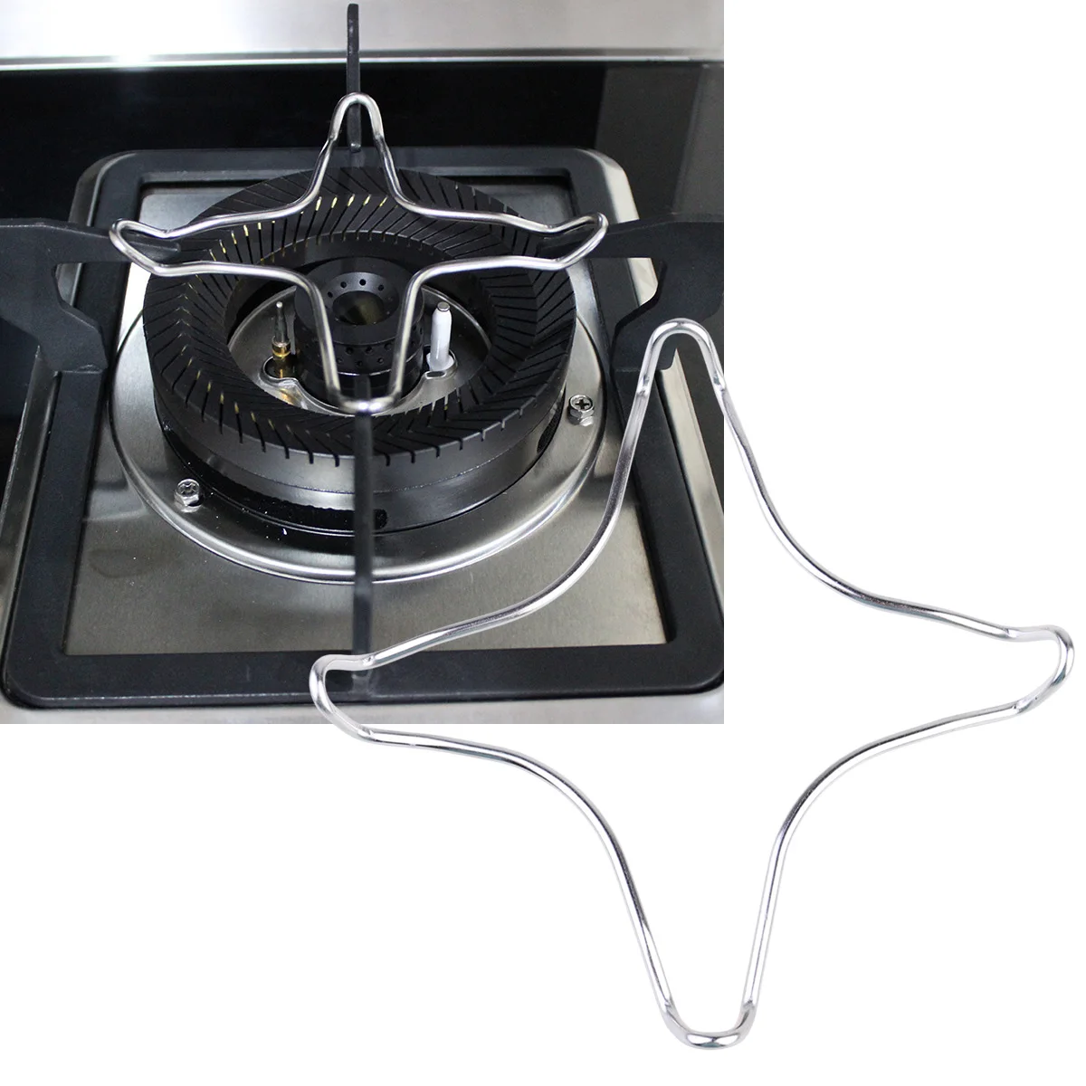 

Gas Stove Rack Kitchen Supplies Hob Cooker Stand Small Pan Support Durable Oil Resistant Easy Clean Practical Use