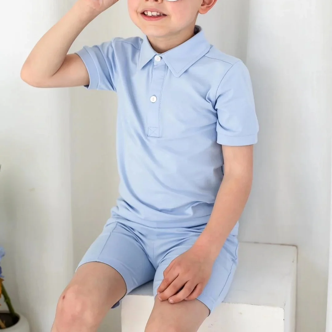 

Clibeso Boutique Summer Boy Short Sleeve T-Shirt Shorts Set Solid Fashion Children Kids 2 Piece Sets Toddler Baby Boys Clothing