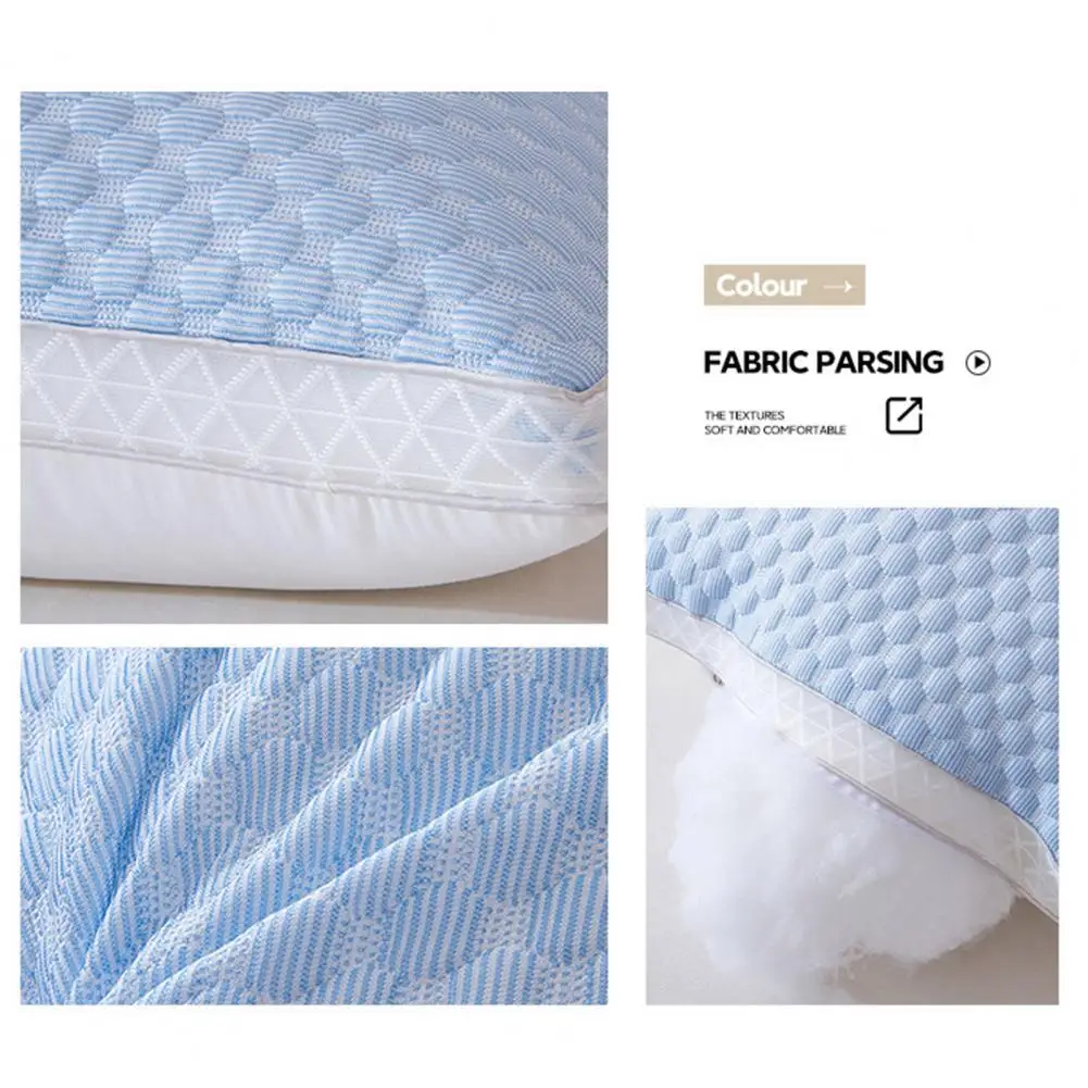 Comfortable Sleep Pillow Summer Pillow with 3d Texture Mesh Border Breathable Pillow for Sleep Washable Home Bedroom Dormitory