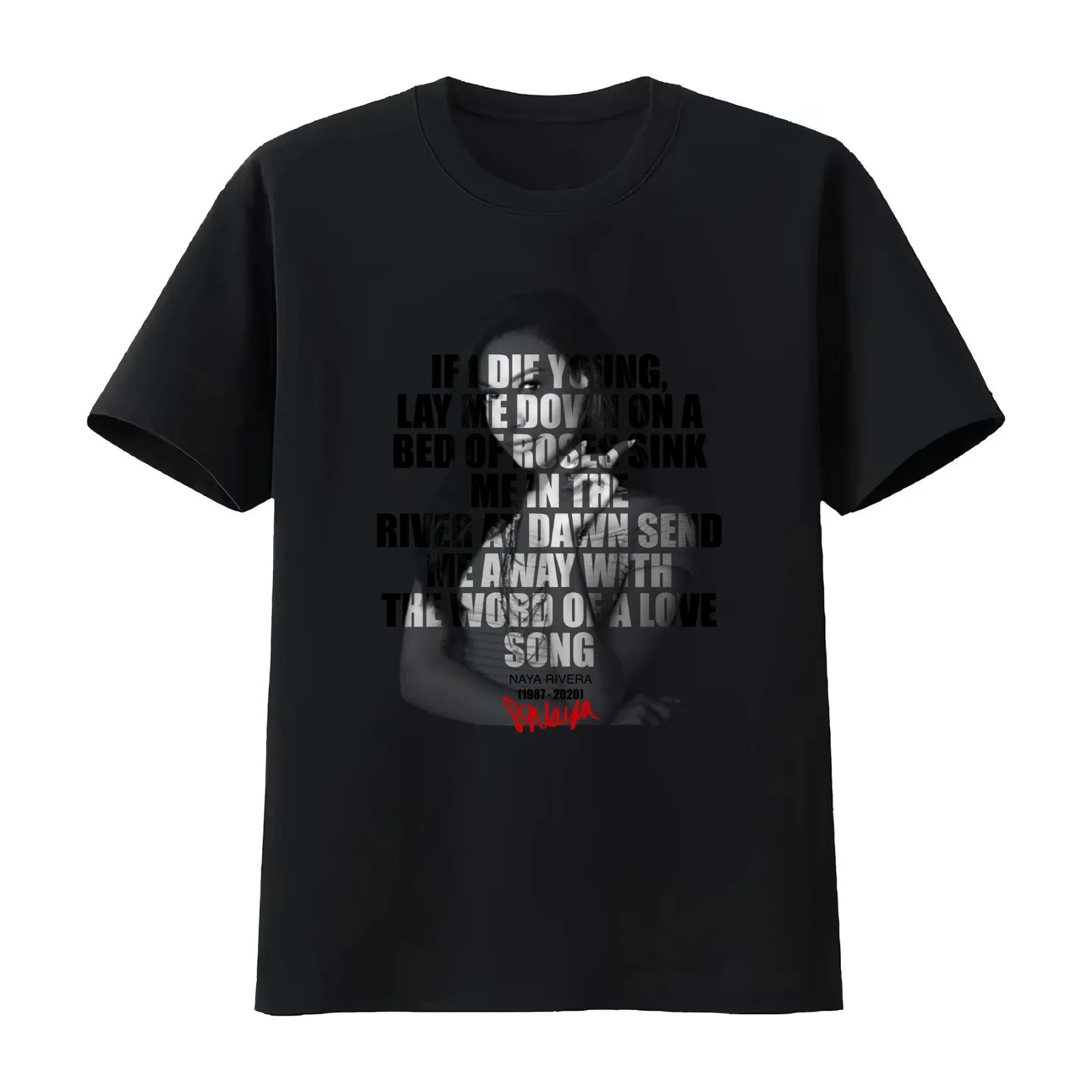 Naya Rivera T-Shirt Summer Casual Cotton Tee Oversized Streetwear Tops Vintage Graphic Print Loose Fit Short Sleeve