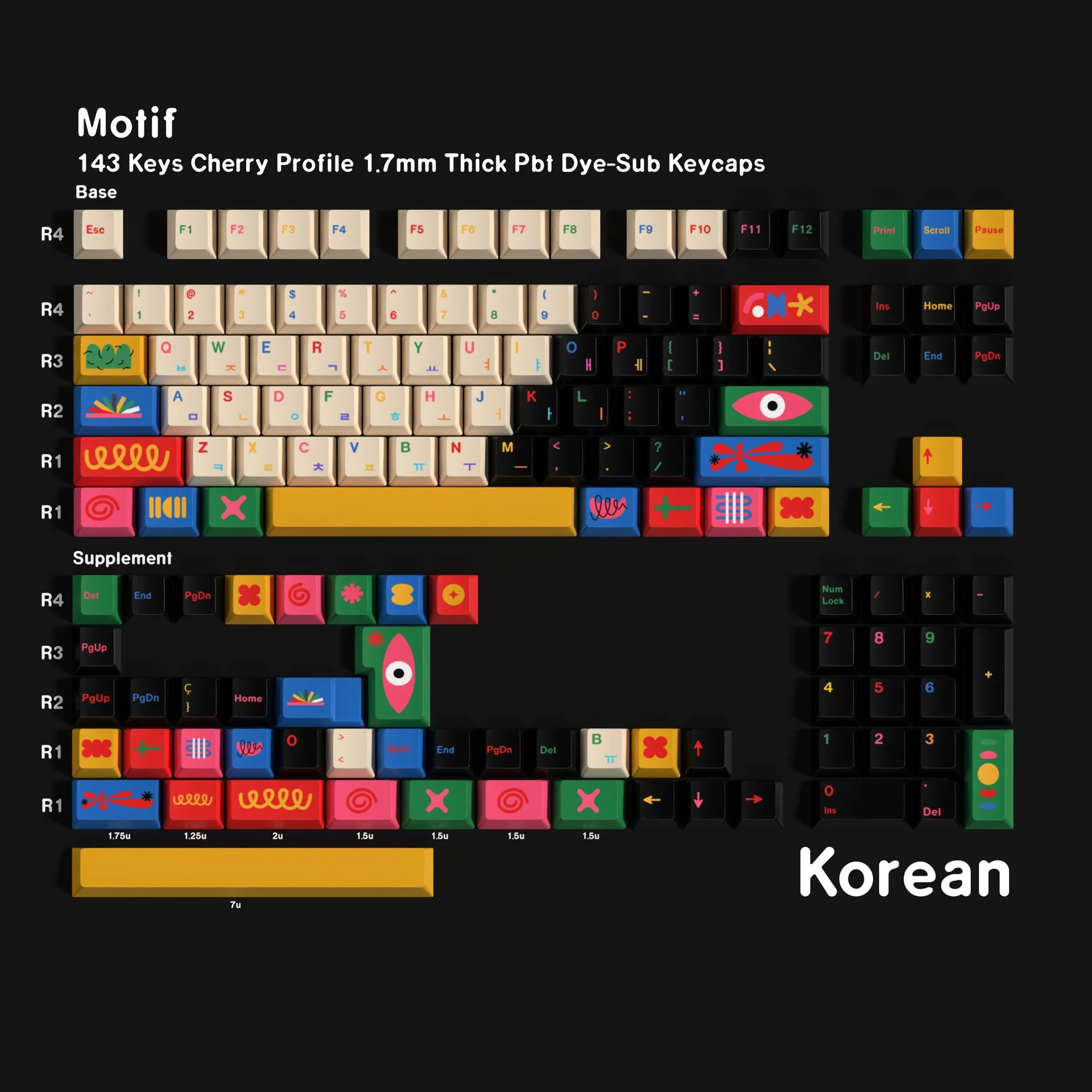 Spanish French Japanese German Korean Russian Mechanical Keyboard keycap Keycaps Cherry Profile PBT Key caps 7U Space ISO Enter