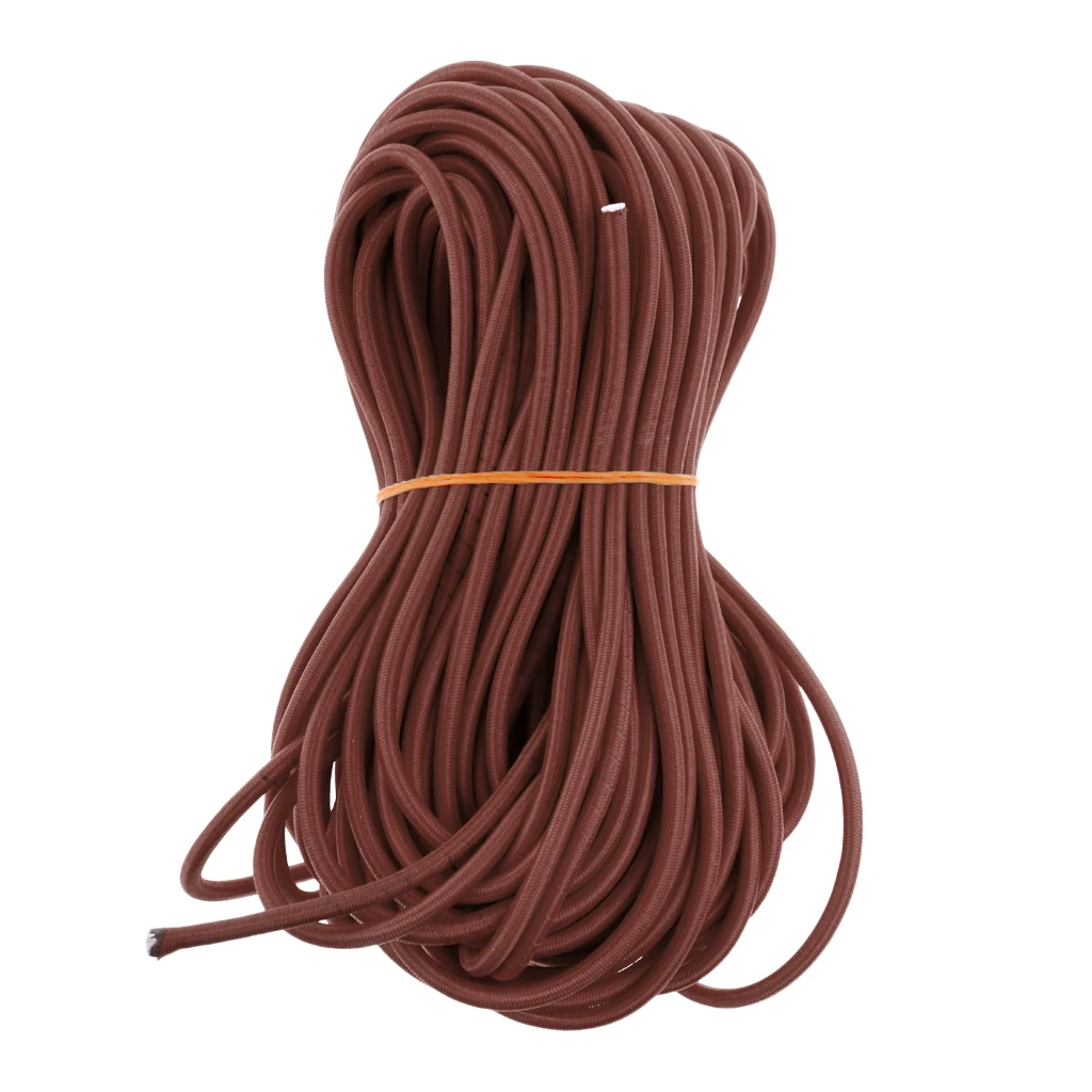 

Brown Elastic Shock Cord Resistant Bungee Rope for Canopy Kayak Marine Roof Rack Outdoor Gear