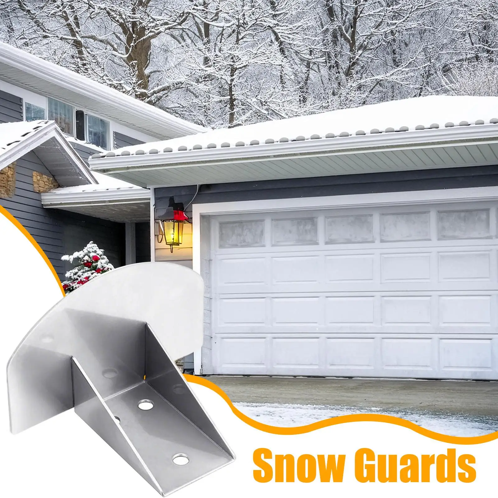 Steel Roof Snow Stop 25 Pieces Household Ice Buildup Stops Weather-Resistant Roof Snow Guards For Apartment Winter Shingle