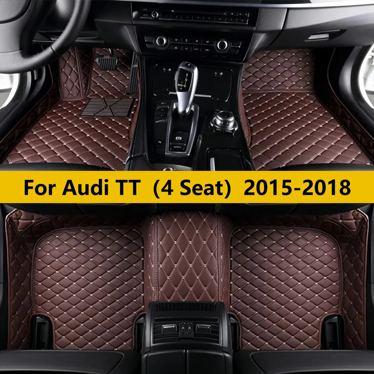 

Автомобильные коврики для Audi TT (4-местный) 2015 2016 2017 2018, кожаные коврики для ног, ковровые покрытия