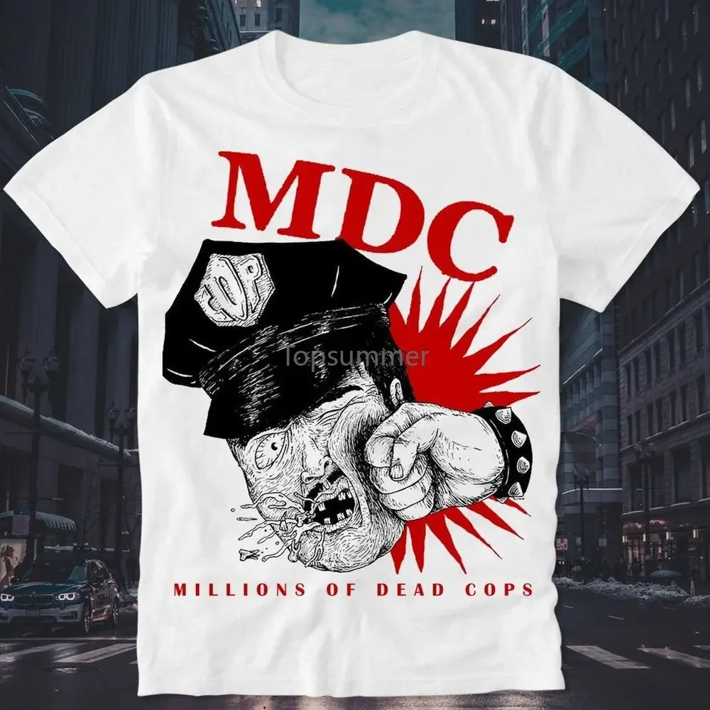 Mdc millones de policías muertos Punk Rock Dead Kennedys Hardcore Retro Vintage camiseta