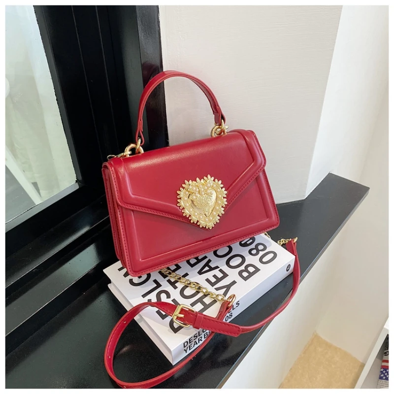 

Women's Fashion Square Bag Solid Color Handbag