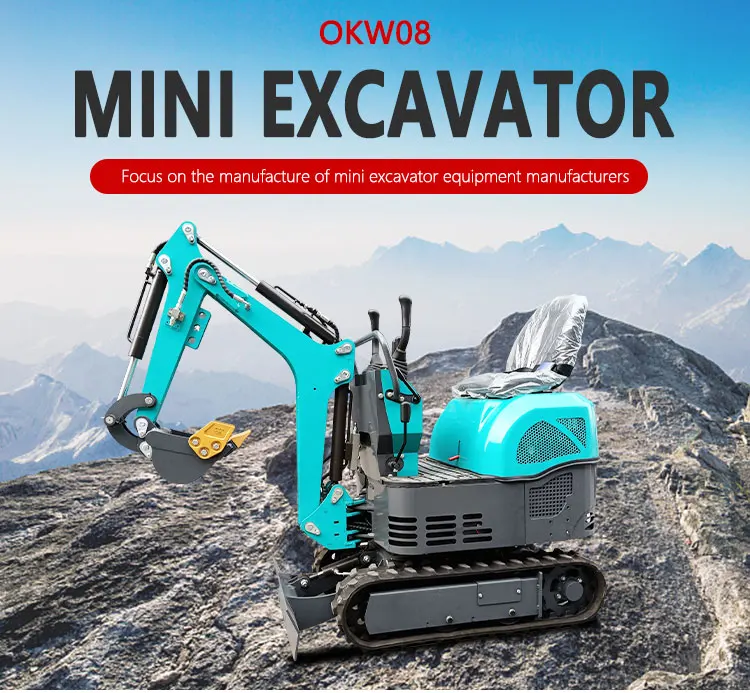 Nicosail 0,8 Tonnen Mikrobagger 7,6 kW für den Heimgebrauch Mini-Bagger OKW08 für Garten- und Teichbaggerarbeiten & Landschaftsrenovierung – Detail 2