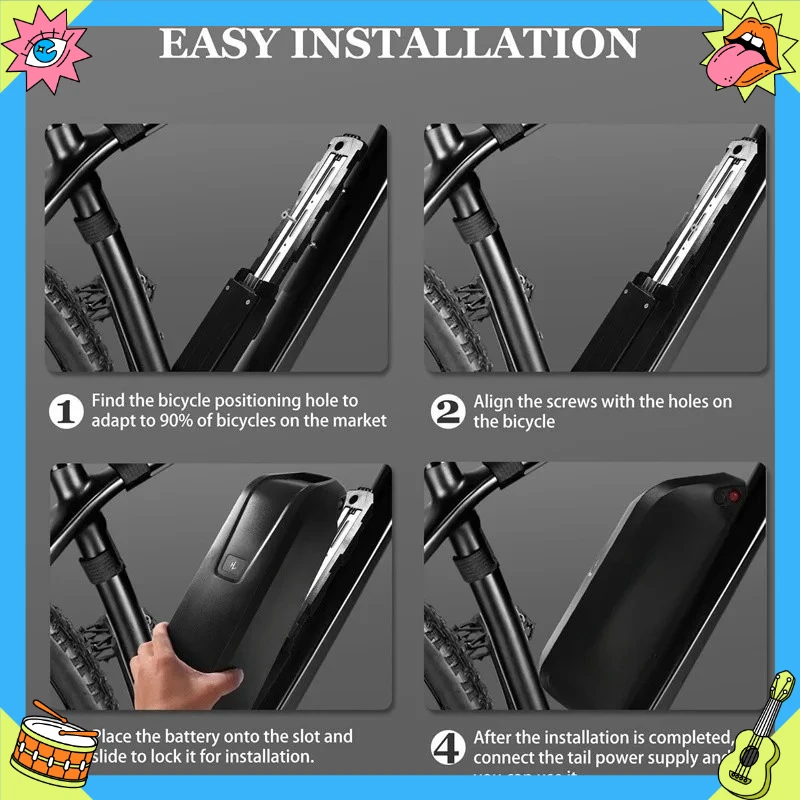 

36V/48V 10Ah-20Ah 18650 5-Pins Hailong Battery – Stable Performance Bateria for Mountain Scooter & Bafang 1000W