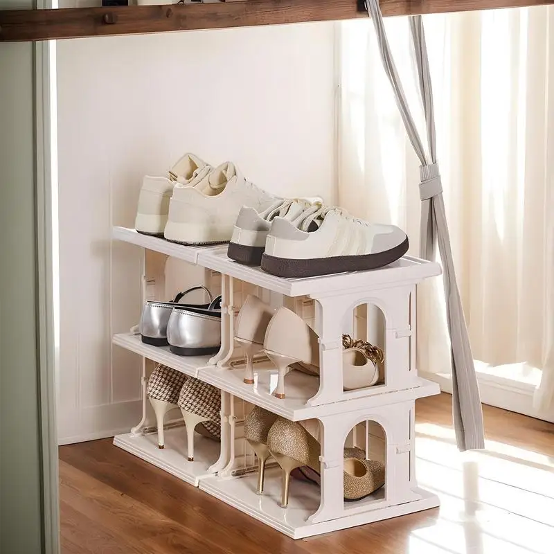 Foldable Shoe Storage Rack Multi Tire Foldable Rack Organizer Shoe Organizer Large Capacity Simple Storage Rack Stackable Shoe