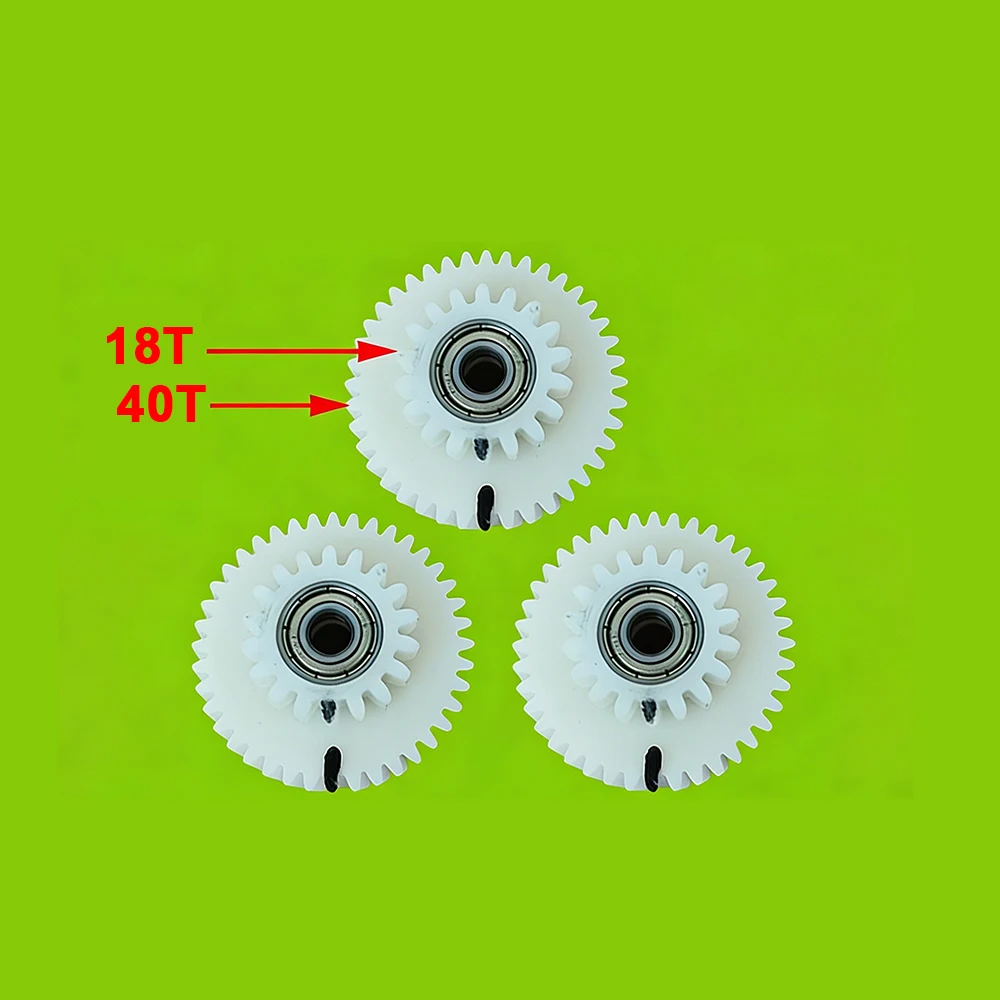 Juego de 3 Engranajes de Nylon de 40T y 18T para Motor de Bicicleta Eléctrica AKM 95RX, Repuestos para Reparación, Kit de Conversión de Bicicleta Eléctrica