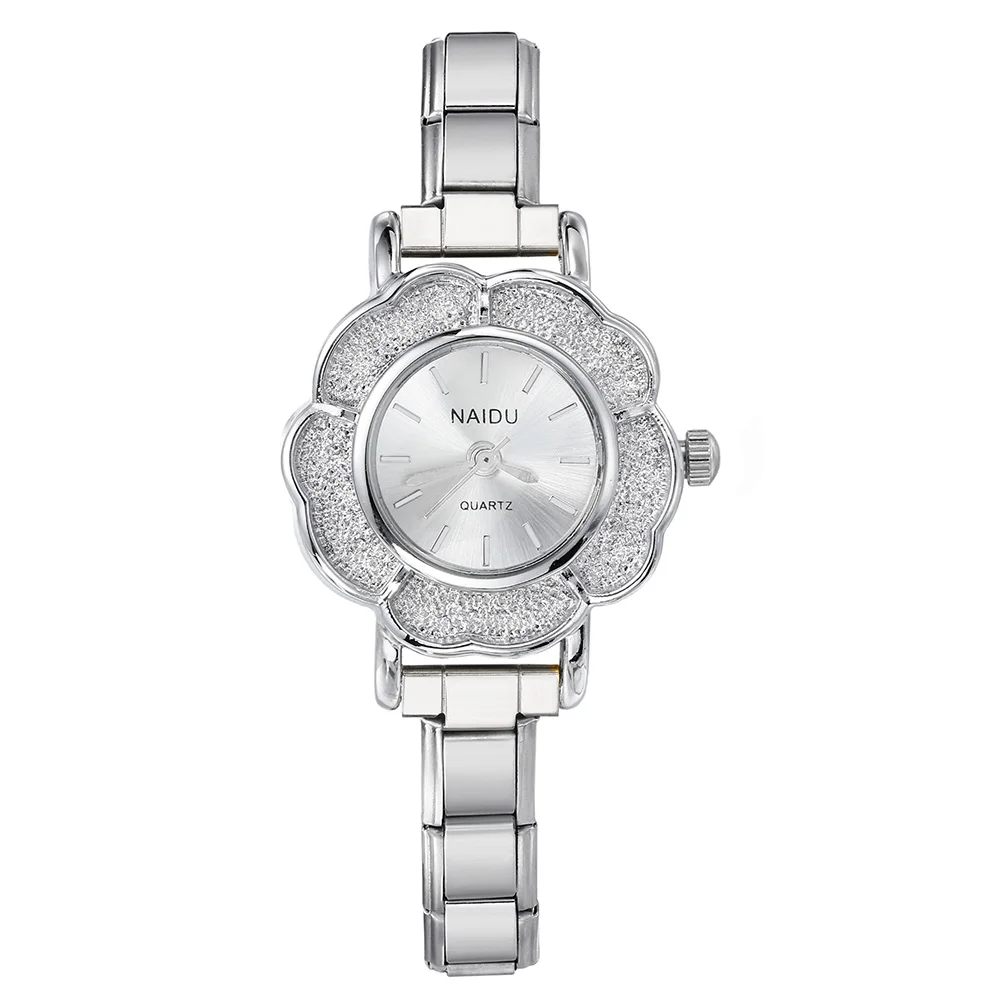 GEMOSA Luxury Inlaid Zirconia Flower Women Ladies Chic Design Quartz Watches Stainless Steel Strap Party Birthday Female Gift image 2