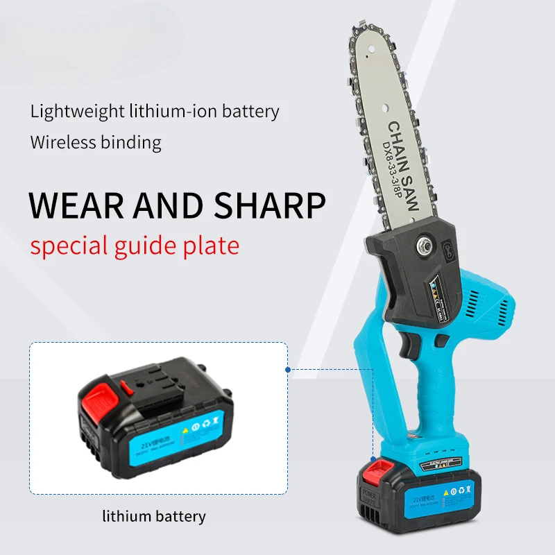 Farm Garden Tools Manufacturer Li-battery Mini Wireless Portable Electric Chain Saw Battery Small Lithium Chainsaw