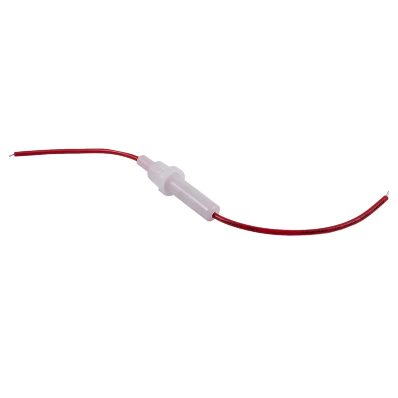 FEDI-Red Wire White Screw Type Cap Inline 6Mm X 30Mm Tube Fuse Holder 15Pcs