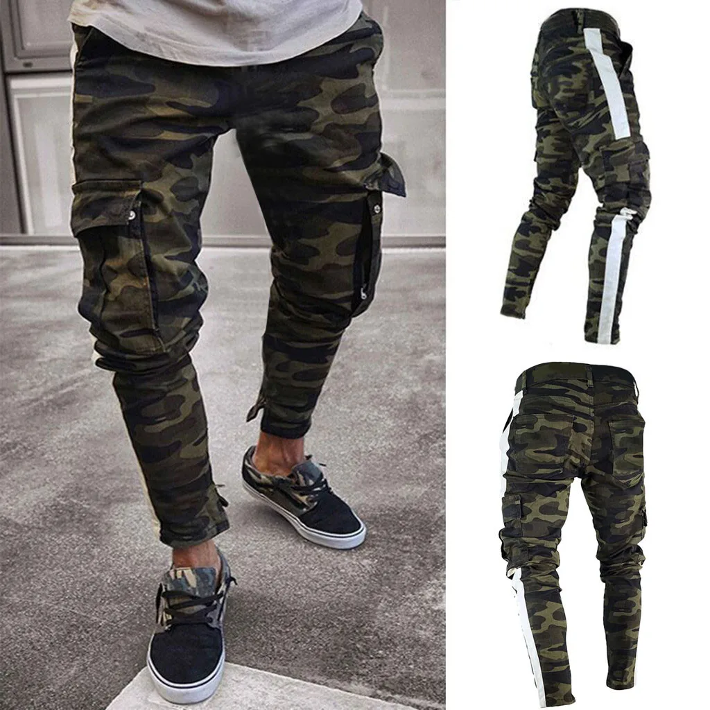 

Men'S Camouflage Cargo Pants Tactical Joggers Outdoor Military Stretch Streetwear Sweatpants Casual Cotton Ankle Banded Pants