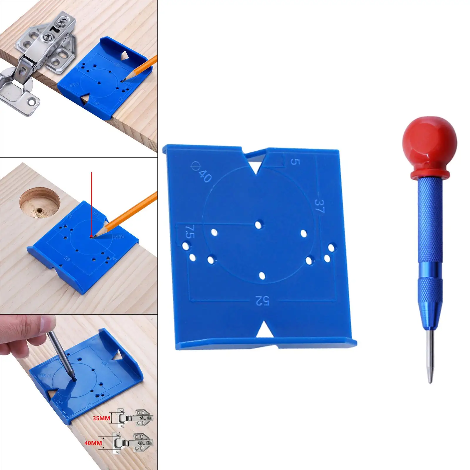 Hinge Opening Locator Woodworking Tool for Hinge Installation Accessories