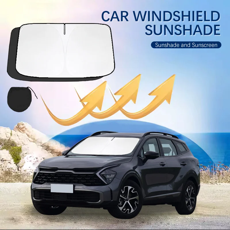 

Car Windshield Sun Shade Covers Front Window Sunscreen UV Parasol For Kia Sportage 4 new energy Niro Summer Car Accessories