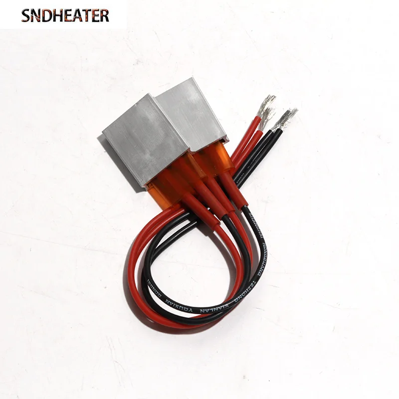 SNDHEATER 12V PTC Heating Element 25x20x5mm PTC Aluminum Heater with Thermostat for Constant Heating 50-230 Degree