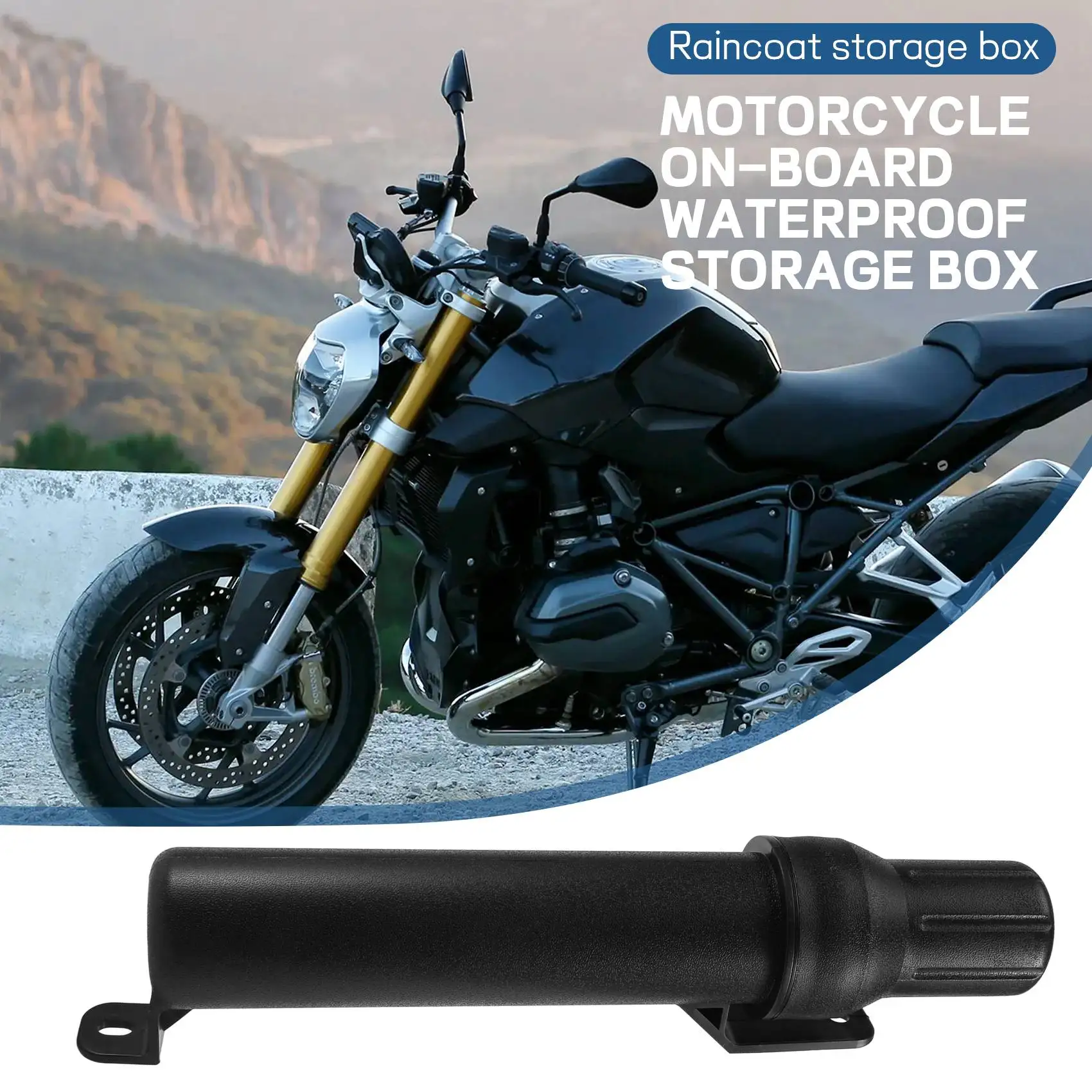 A21F-Universal Off-Road Motorcycle Accessories Waterproof Tool Tube Gloves Raincoat Storage Box
