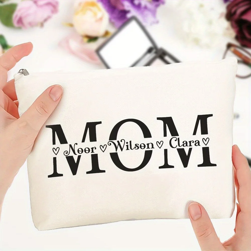 Custom Mother Makeup Bag Personalized Makeup Bag Name Family Gift Customized Gift Bags Personalized Bag for Mother Gift